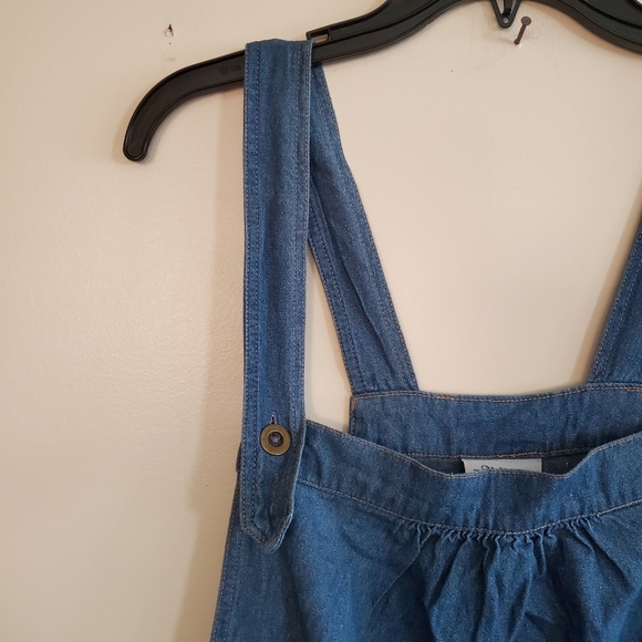 NWT Vermont Country Store Overalls Cotton Blue Farmhouse Prairie Size XL - Picture 4 of 7